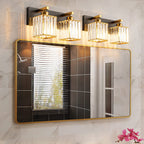 Kristy Vintage LED Metal/Crystal Wall Lamp For Mirror, Gold