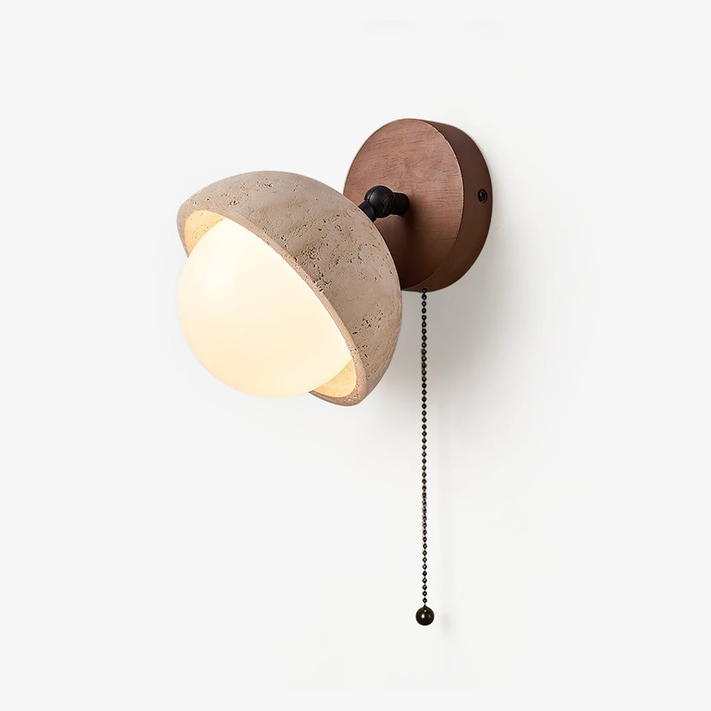 Avtale Arc-Shaped Travertine Wall Light
