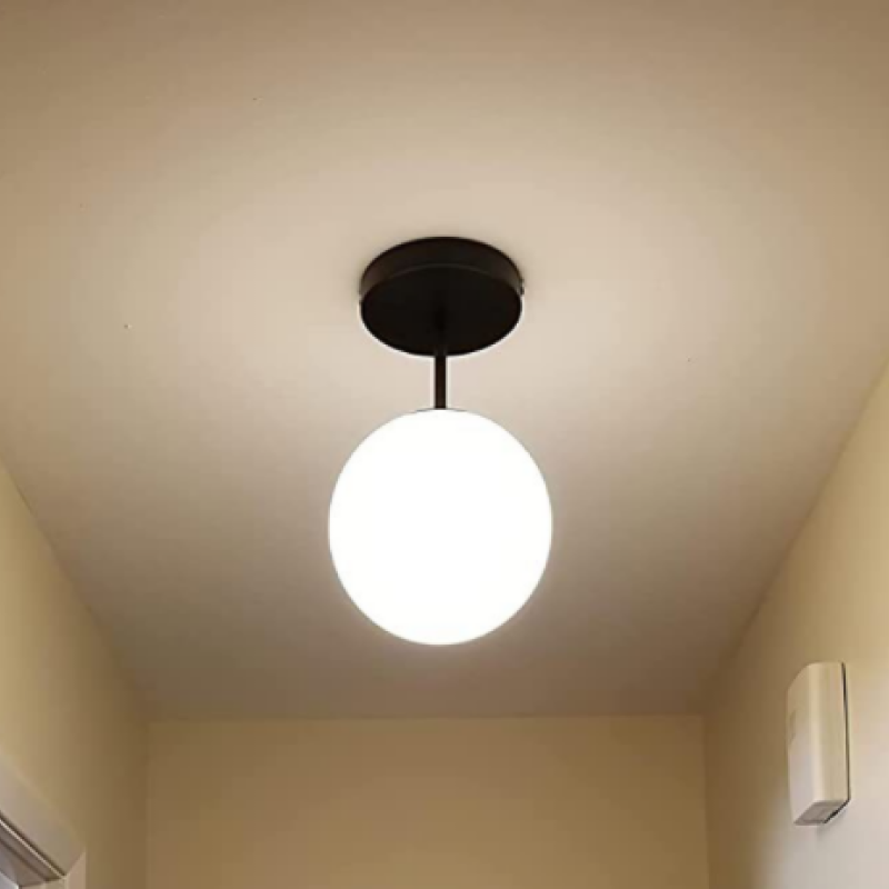 Lore Semi-Flush Mount Ceiling Light Glass