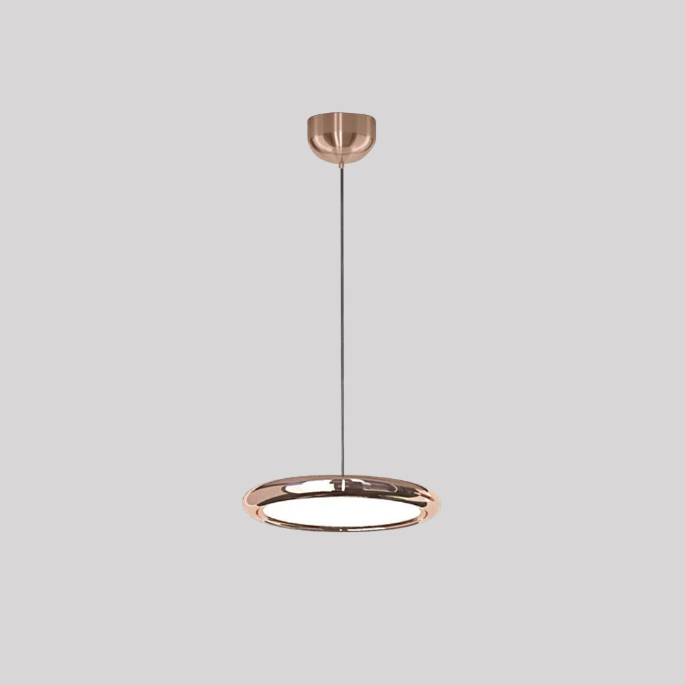 Arisha Minimalist Circular Metal Pendant Light,Silver/Gold/Rose Gold