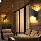 Travin Modern Conch Shape Spiral Outdoor Wall Lamp, Black/White/Gold