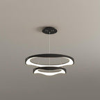 Arisha Pendant Light Rond Modern,  Black/White, Dining Room