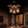 Epoch Retro LED Chandelier Wood Restaurant/Living Room/Bar