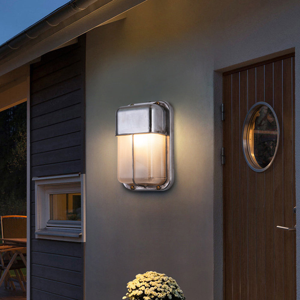 Wyre Wall Lamp Geometric Modern Metal Glass Outdoor