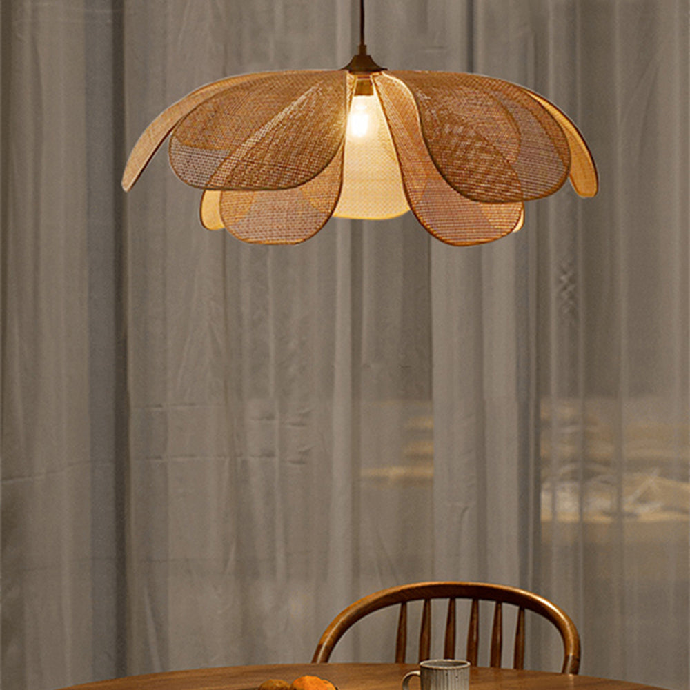 Aiko Handmade Pendant Light, Rattan/Willow Weave