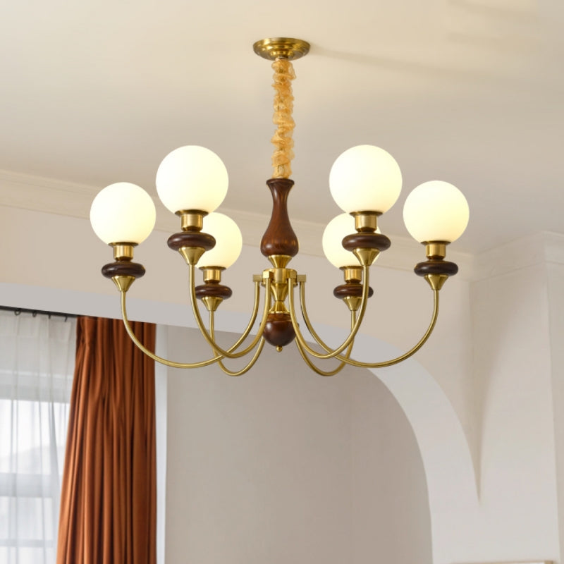 Silva Modern Luxury Decorative LED Chandelier Gold Metal Living Room