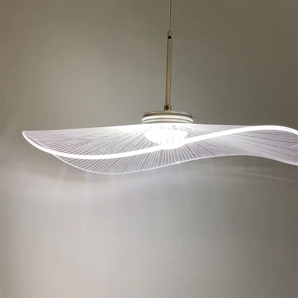 Arisha Designer Lotus Leaf Shaped Metal Pendant Light,White