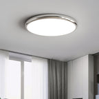Muto Retro Circle Flush Mount Ceiling Light White Metal Bedroom