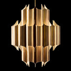 Arisha Simple Retro Creative Chandelier Brass Metal Bedroom