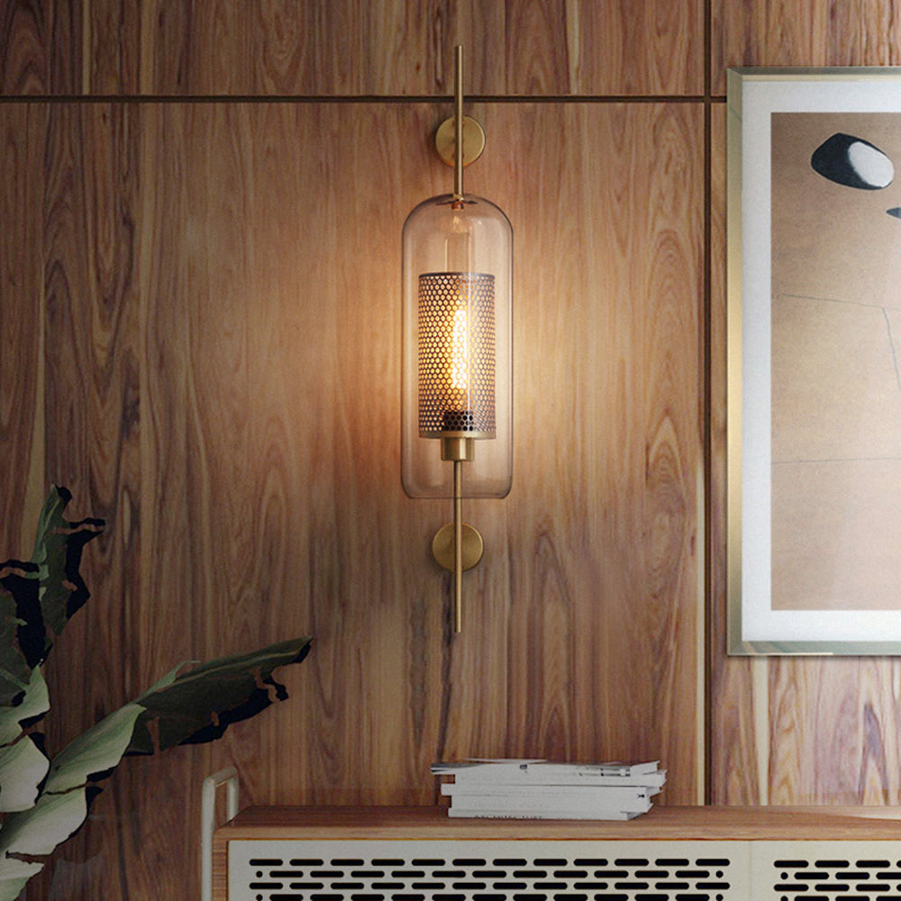 Kiri Industrial Classy Global Clear Glass Wall Lamp