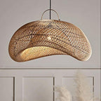 Juno Rustic Rattan Pendant Light Living Room