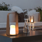 Ray Minimalist Portable Rechargeable Lamp de Table, Coffee/Grey