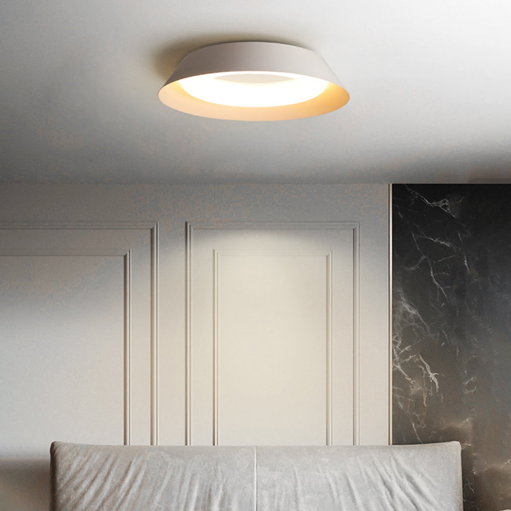 Arisha Nordic Bowl Metal/ Flush Mount Ceiling Light, White