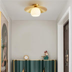 Arisha Nordic Retro LED Flush Mount Ceiling Light Metal Glass Corridor