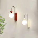 Valentina Modern LED Indoor Wall Lamp Red/Coffee Metal/Glass Bedroom