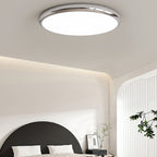 Muto Retro Circle Flush Mount Ceiling Light White Metal Bedroom