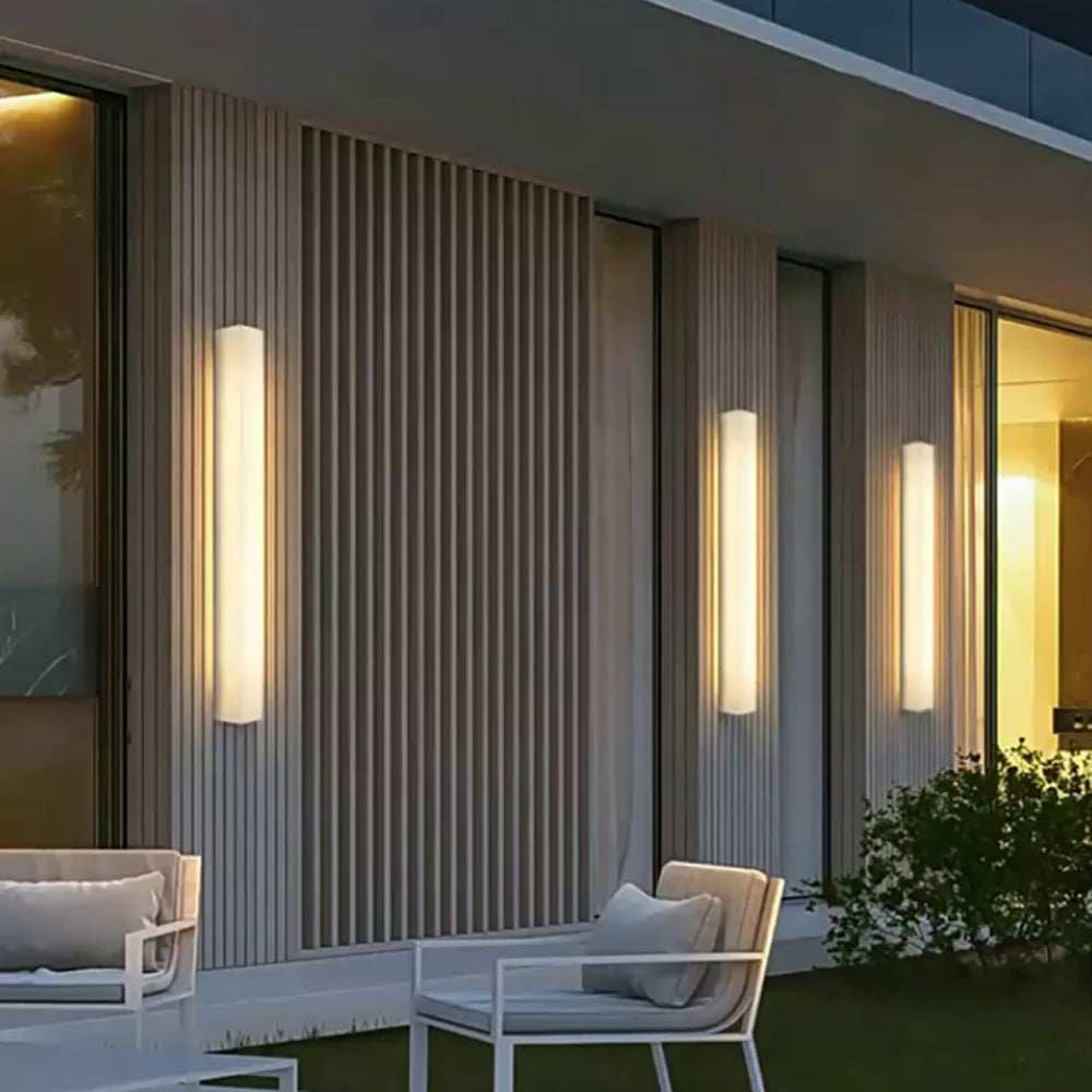 Ayen Modern Rectangular  Outdoor Wall Lamp, White