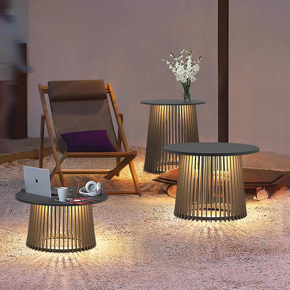 Ray Table Metal Rechargeable/Solar Metal& Outdoor Floor Lamp
