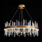 Kristy Modern Crystal Ring Chandelier Black&Gold