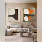 Modern Minimalist Wall Art 2 Piece Set