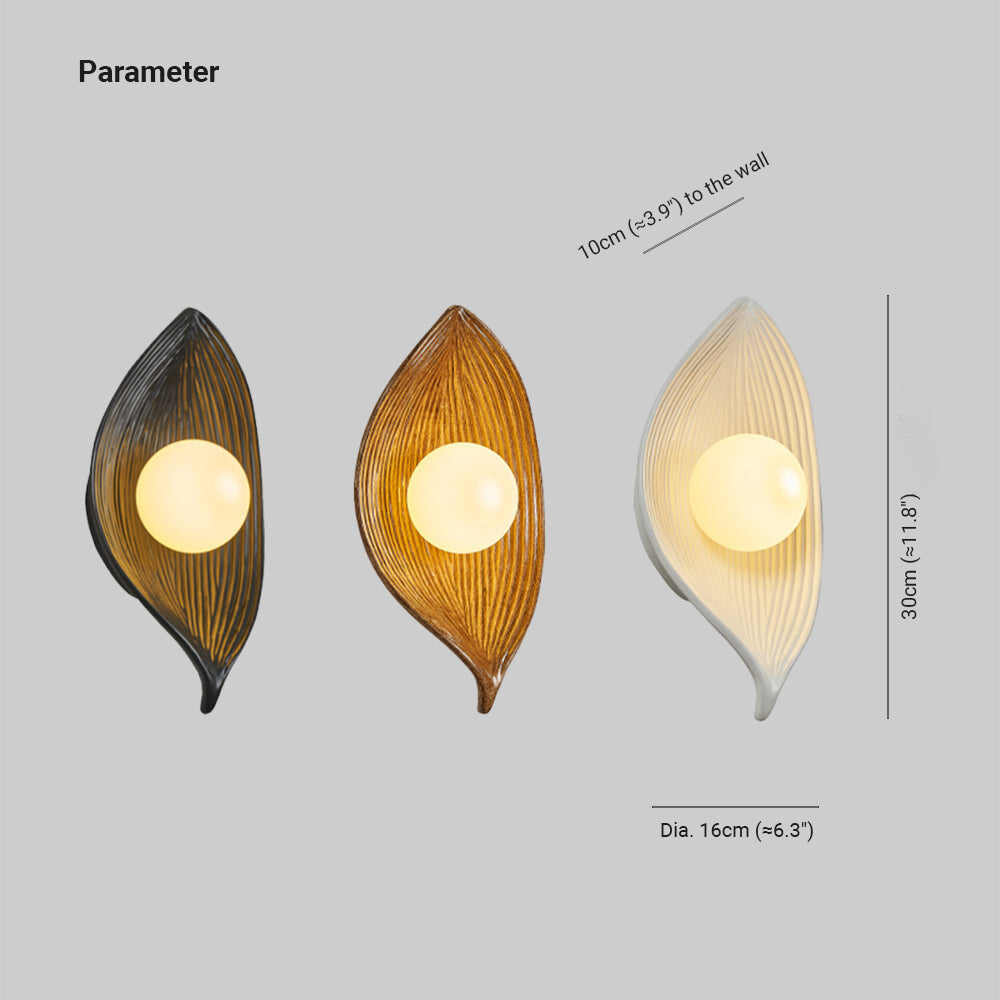 Aria Modern LED Wall Lamp Black/White/Wood Living Room
