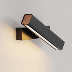 Orin Modern Rectangles Metal Rotatable Wall Lamp, Black/White