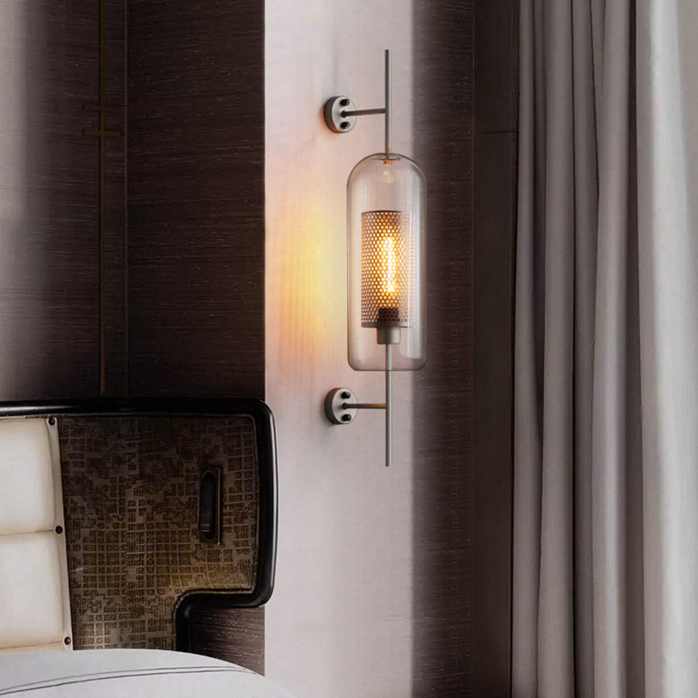 Kiri Industrial Classy Global Clear Glass Wall Lamp