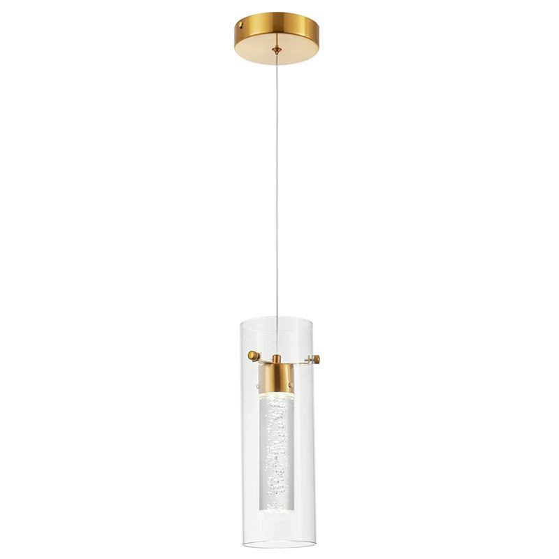 Arisha Glass Pendant Light  Cluster Brass Modern Dimmable