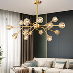 Valentina Modern Blown Metal Pendant Light, Gold