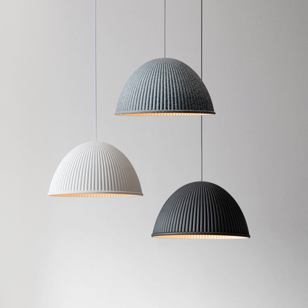 Valentina Modern Semi Resin Pendant Light, Grey/Black/White