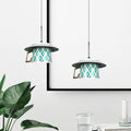 Valentina Vintage Argyle Pattern Cup Ceramic Pendant Light Bedroom
