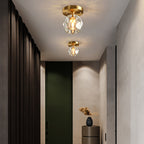Kristy Luxury Diamond Metal/ Flush Mount Ceiling Light, Gold