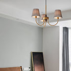 Silva Modern Retro Fabric Chandelier, White/Green