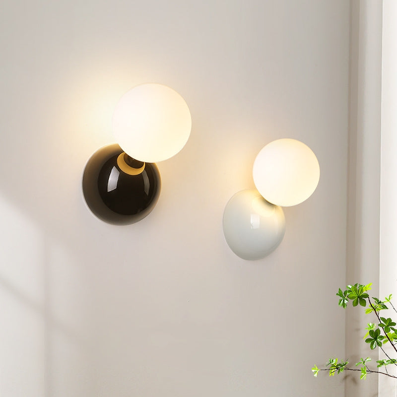 Valentina Modern LED Indoor Wall Lamp Black White Metal Living Room