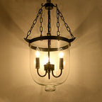 Silva Pendant Light Glass Black Industrial  LED  Living Room