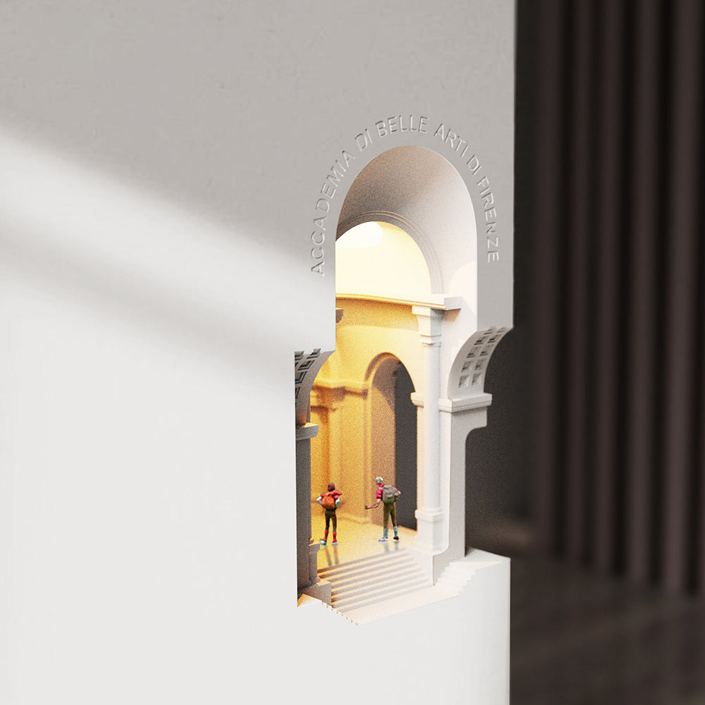 Arisha Art Deco Flush LED Plaster Wall Lamp, White