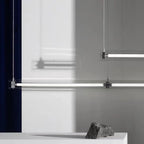 Arisha Minimalist Linear Metal Pendant Light,White