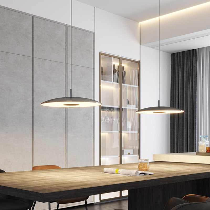 Arisha  kitchen  Pendant Light White& Nickel Post Modern