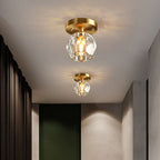 Kristy Luxury Diamond Metal/ Flush Mount Ceiling Light, Gold