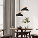 Muto Nordic Pendant Light/Flush Mount Ceiling Light Wood/Metal Black Kitchen Balcony