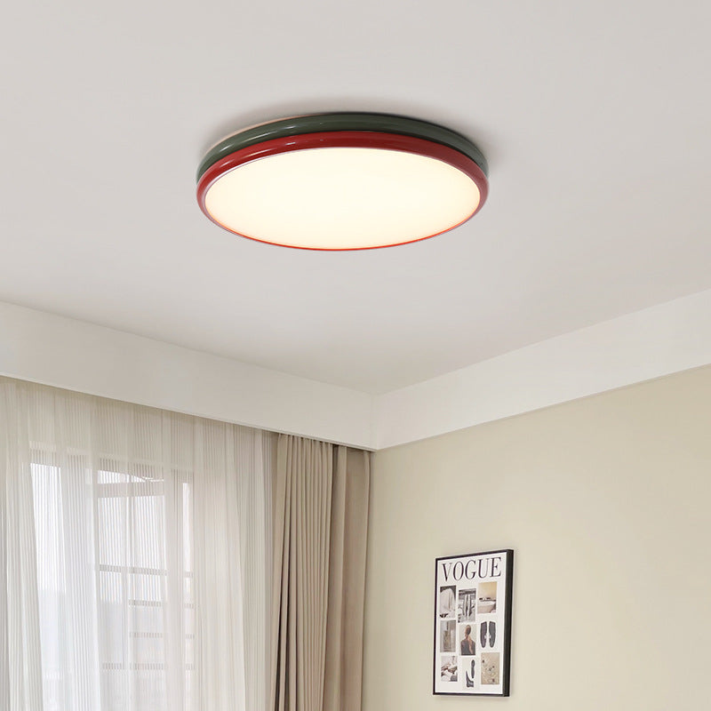 Arisha Modern LED Flush Mount Ceiling Light Red Living Room Bedroom
