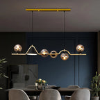 Arisha Modern LED Pendant Light Black/Gold Glass Living Room/Bedroom