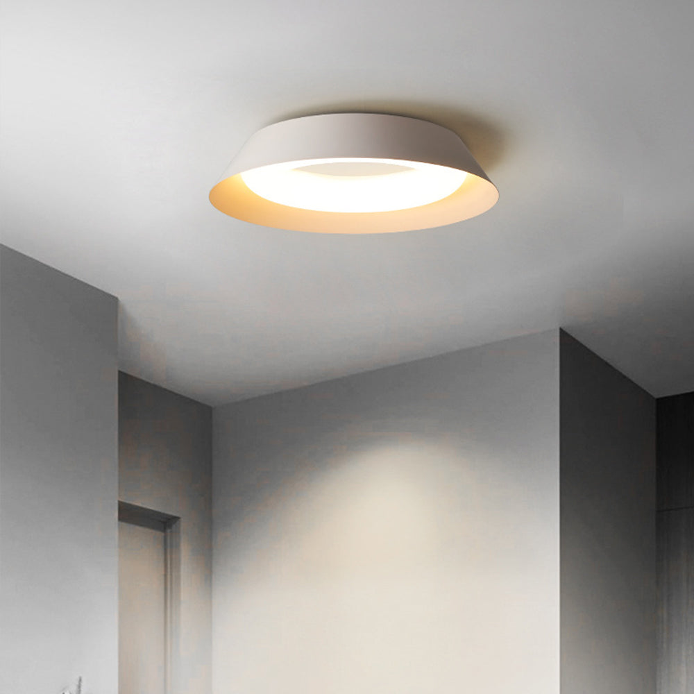 Arisha Nordic Bowl Metal/ Flush Mount Ceiling Light, White