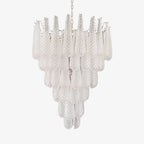 Aurora Chandelier Pinecone Murano Glass Textured Luxury