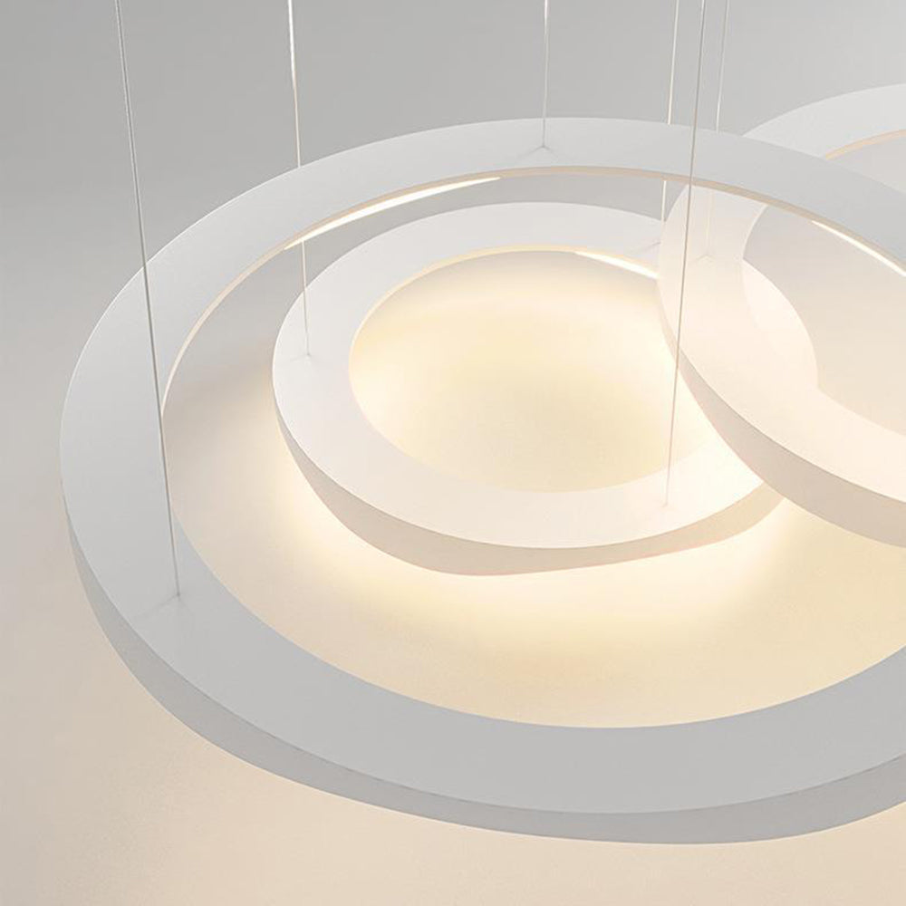 Arisha Pendant Light Rond Modern,  Black/White, Dining Room