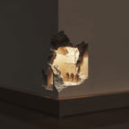 Arisha Art Deco Flush LED Plaster Wall Lamp, White