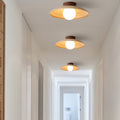 Muto Vintage Flush Mount Ceiling Light Wood/Metal/Glass Bar/Hotel