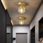 Kristy Luxury Diamond Metal/ Flush Mount Ceiling Light, Gold