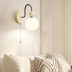 Valentina Modern LED Indoor Wall Lamp Red/Coffee Metal/Glass Bedroom