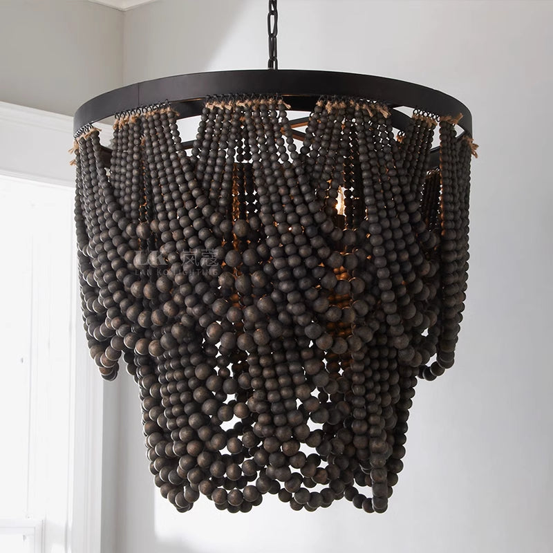 Muto Boho LED Pendant Light /Chandeliers Wood/Metal